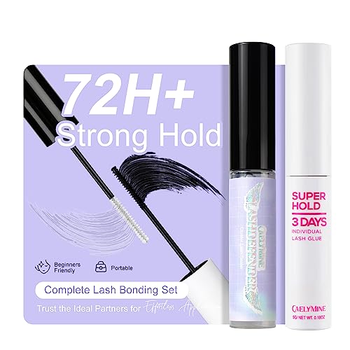 CAELYMINE Cluster Lash Glue & Sealant - Gentle, Soothing, Non-Irritating Eyelash Adhesive for Lash Clusters | Perfect for Salon Professionals & DIY Lash Extensions at Home