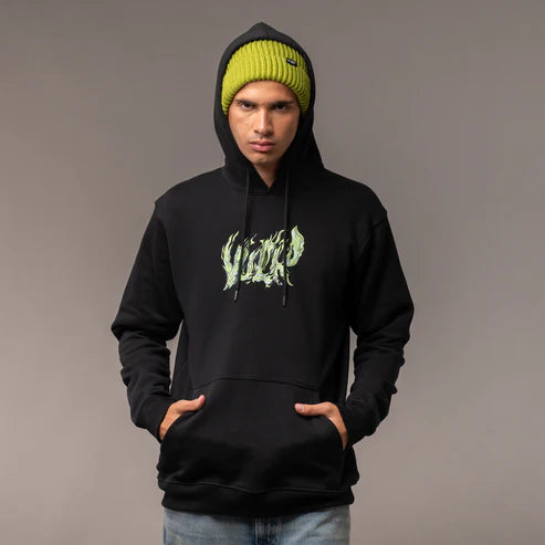 Unisex Vulk Kangaroo Hoodie - Black | Soft & Comfortable Fleece Pullover for Men & Women | Perfect for Casual Wear, Gym & Outdoor Activities