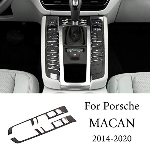 Premium Real Carbon Fiber Center Console Trim Cover for Porsche Macan 2014-2020 - Interior Upgrade & Protection - Perfect for Car Enthusiasts & Luxury Vehicle Customization