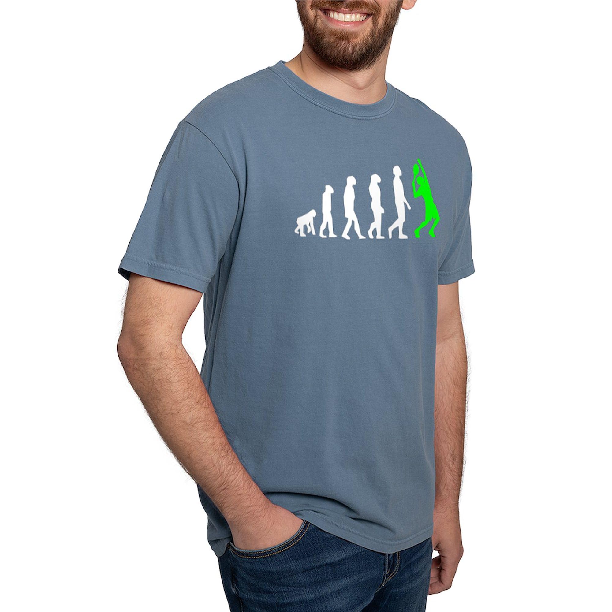 Men's Comfort Colors Tennis Evolution Green T-Shirt - Soft Cotton Tee for Casual Wear, Sports & Gym