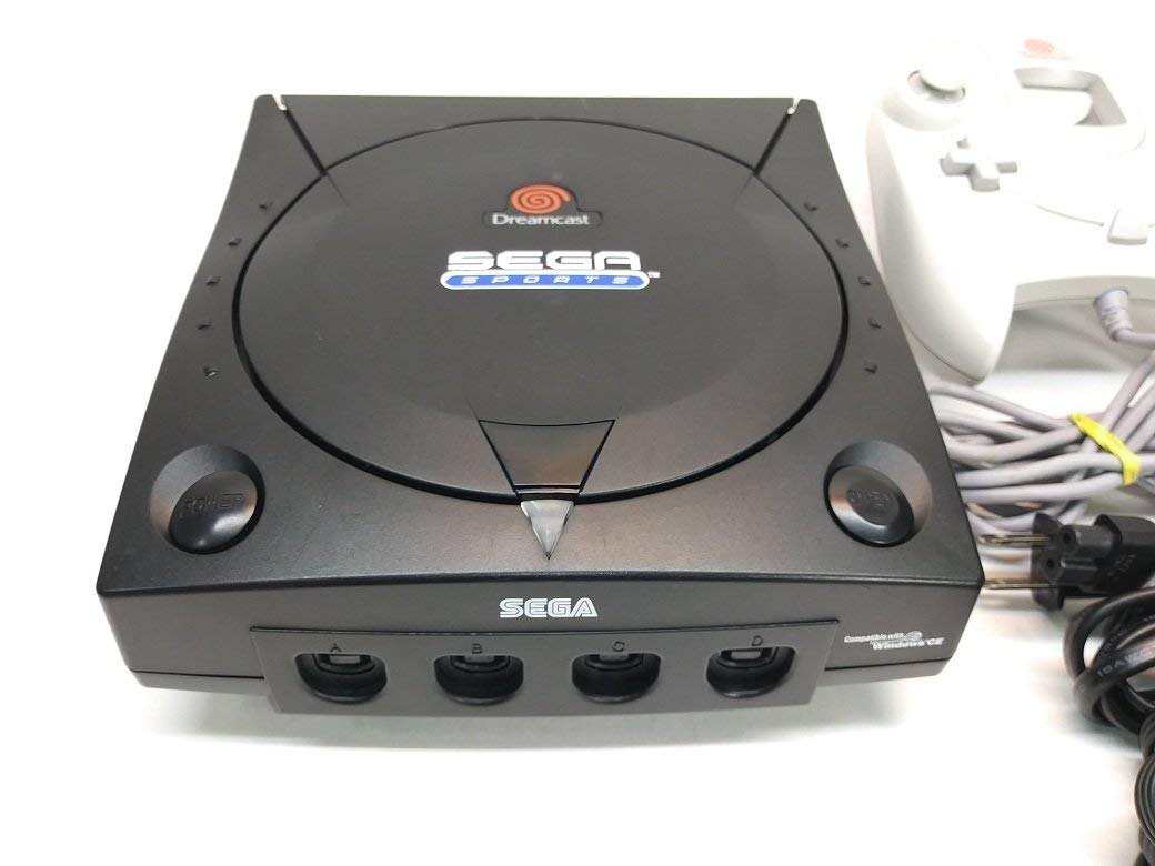 Refurbished Sega Dreamcast System - Black Sega Sports Edition Video Game Console | Classic Gaming, Retro Gaming, Collectible for Gamers & Enthusiasts