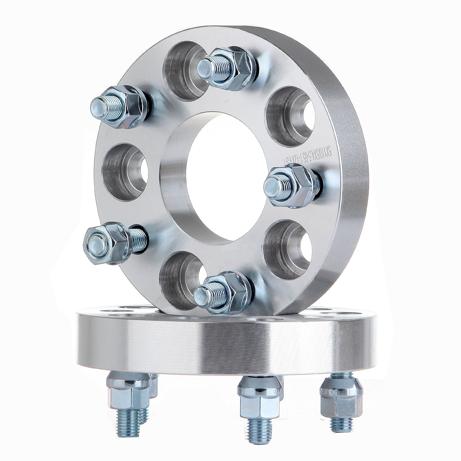 SCITOO 1 Inch Wheel Spacers (2Pcs) – 5x110 Bolt Pattern, 12x1.5 Thread, 65.1mm Hub – Silver Wheel Adapters for Cadillac Catera 1997-2001, Chevrolet Cobalt 2005-2010, Malibu 2004-2012, HHR 2006-2011 – Perfect for Enhanced Stance & Performance Upgrades