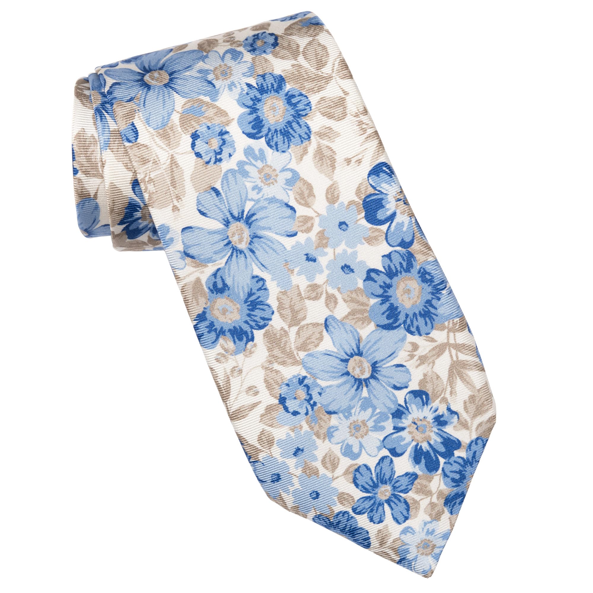 Elizabetta Men's Extra Long Italian Silk Ties - Handmade XL Neckties for Tall Men - Luxury Printed Silk Ties for Weddings, Business & Formal Occasions