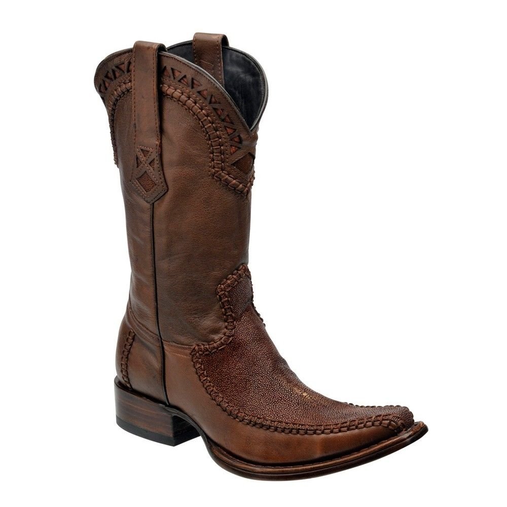 Cuadra 1B27MA Genuine Leather Stingray Rustic Western Boots for Men - Cowboy Boots for Urban Fashion, Country Rides & Night Out