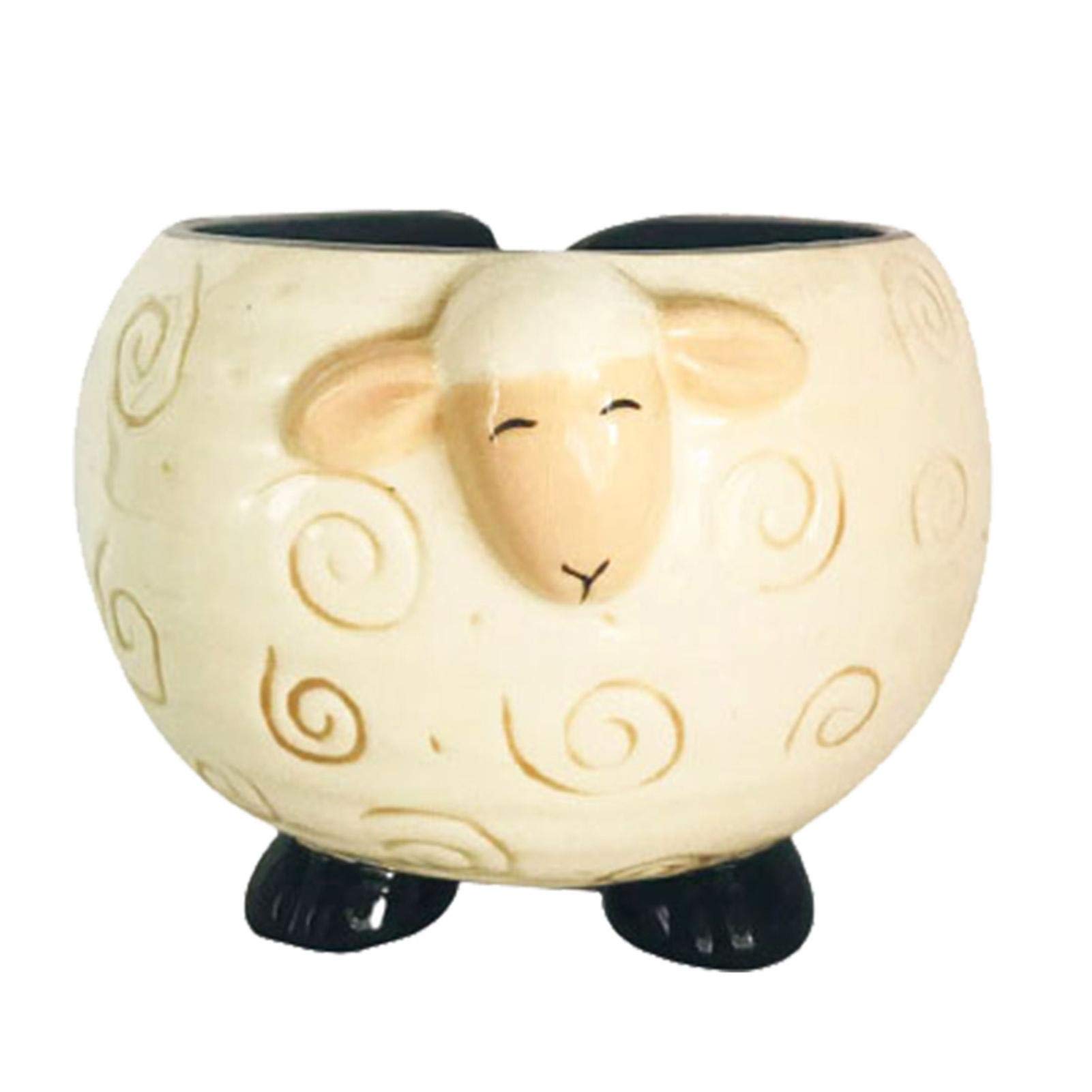 Owlhouse Sleepy Sheep Ceramic Yarn Bowl - 6.7