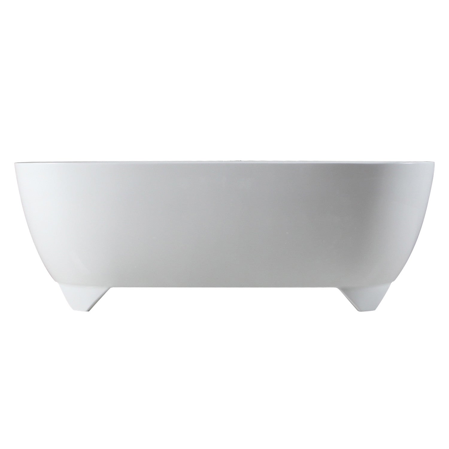 Aqua Eden 67-Inch Freestanding Acrylic Oval Bathtub - Double Ended Soaking Tub with Drain, Glossy White Finish | Perfect for Luxury Bathrooms & Spa-Like Relaxation
