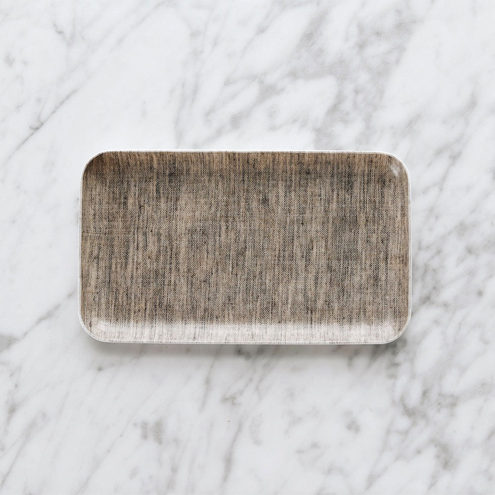 Natural Small Linen Tray - Eco-Friendly Home Organizer for Jewelry, Keys & Office Supplies | Perfect for Bedroom, Bathroom & Desk Decor
