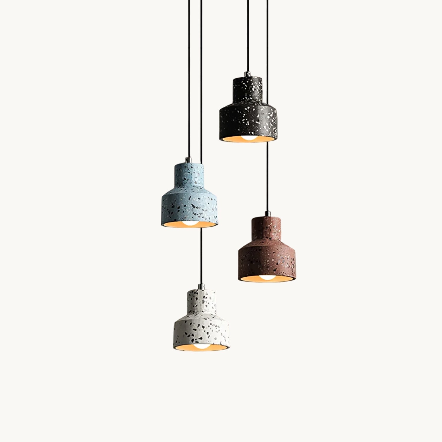 Modern Terrazzo Pendant Light - Stylish Handmade Hanging Lamp for Kitchen Island, Dining Room & Bedroom Decor