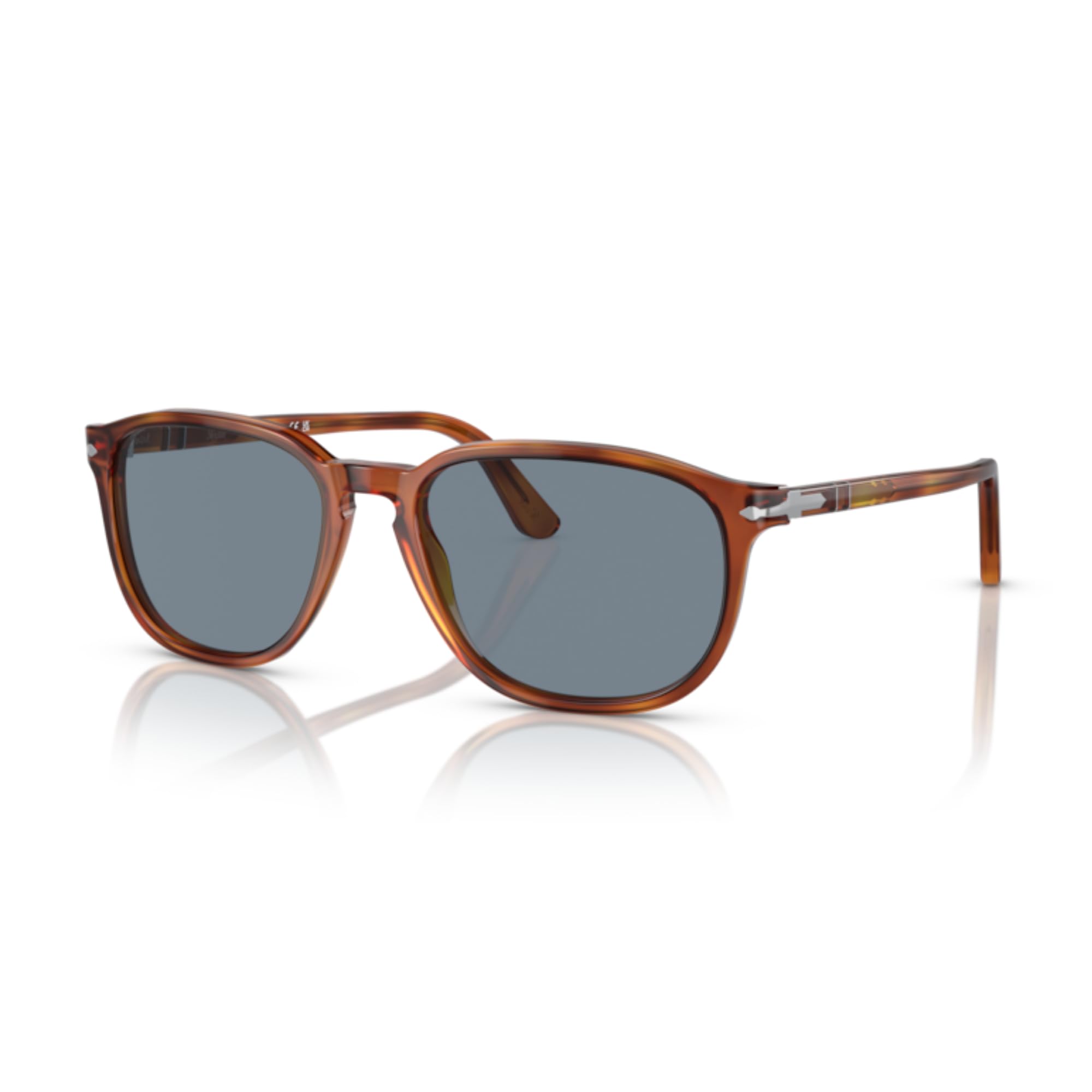Persol PO3019S Square Sunglasses for Men - Polarized UV Protection, Classic Italian Design + Premium iWear Cleaning Kit | Perfect for Driving, Travel & Outdoor Activities