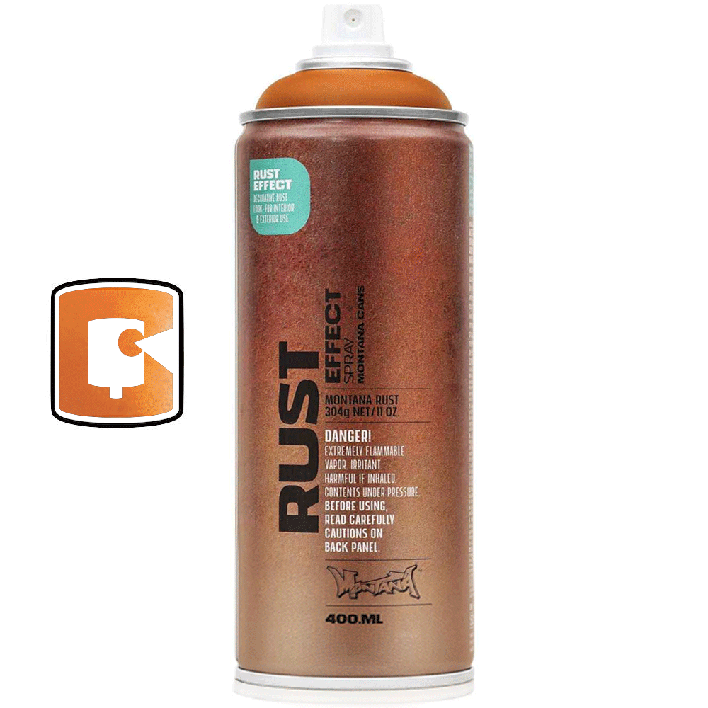 Montana Rust Effect Spray Paint - 400ML Can for DIY, Furniture, Metal & Wood Projects - Perfect for Vintage, Distressed & Industrial Style Decor