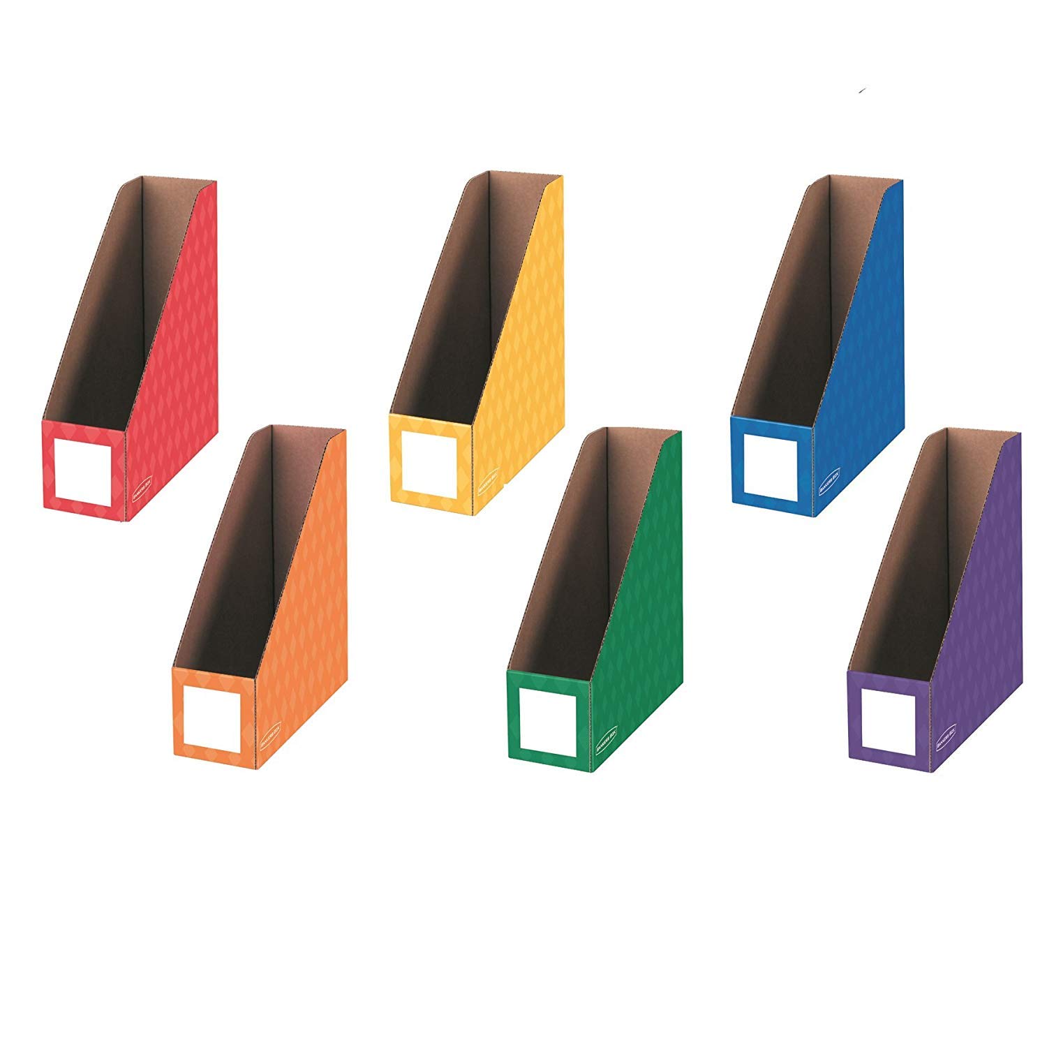 Bankers Box Classroom Magazine File Organizers - 4-Inch, Assorted Colors, 6-Pack (3381901) - Case of 8 - Perfect for Office, School, and Home Organization