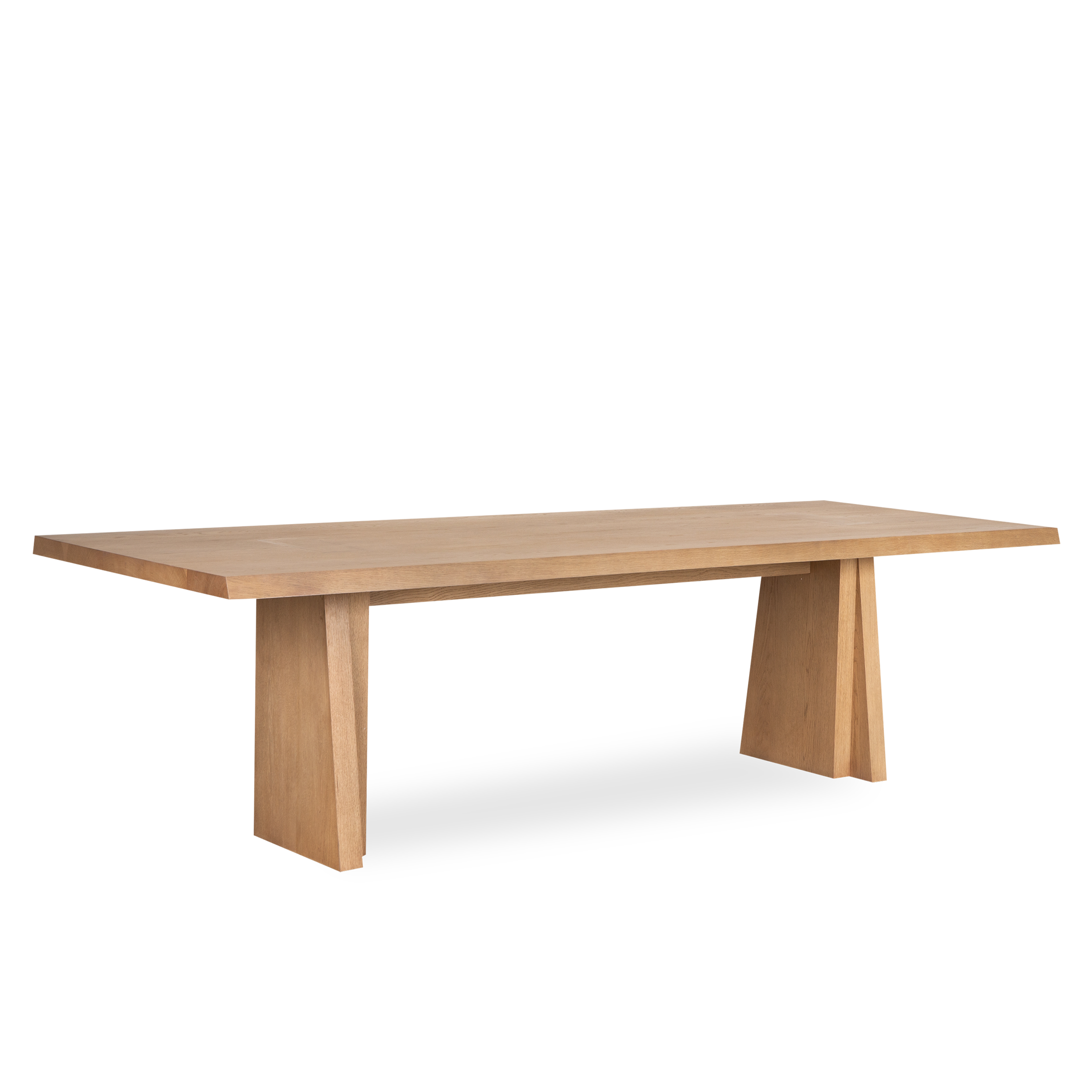 Modern Oblique Rectangular Dining Table - Solid Wood Kitchen Table for 6-8 People - Perfect for Dining Room, Kitchen, and Small Space Gatherings
