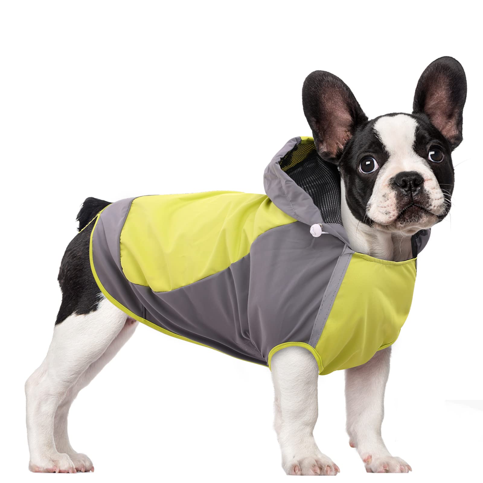 Kuoser Waterproof Dog Raincoat - Reflective & Breathable Hooded Rain Jacket for Small, Medium, Large Dogs | Puppy Slicker Poncho with Harness Hole | Perfect for Walking, Hiking & Outdoor Adventures