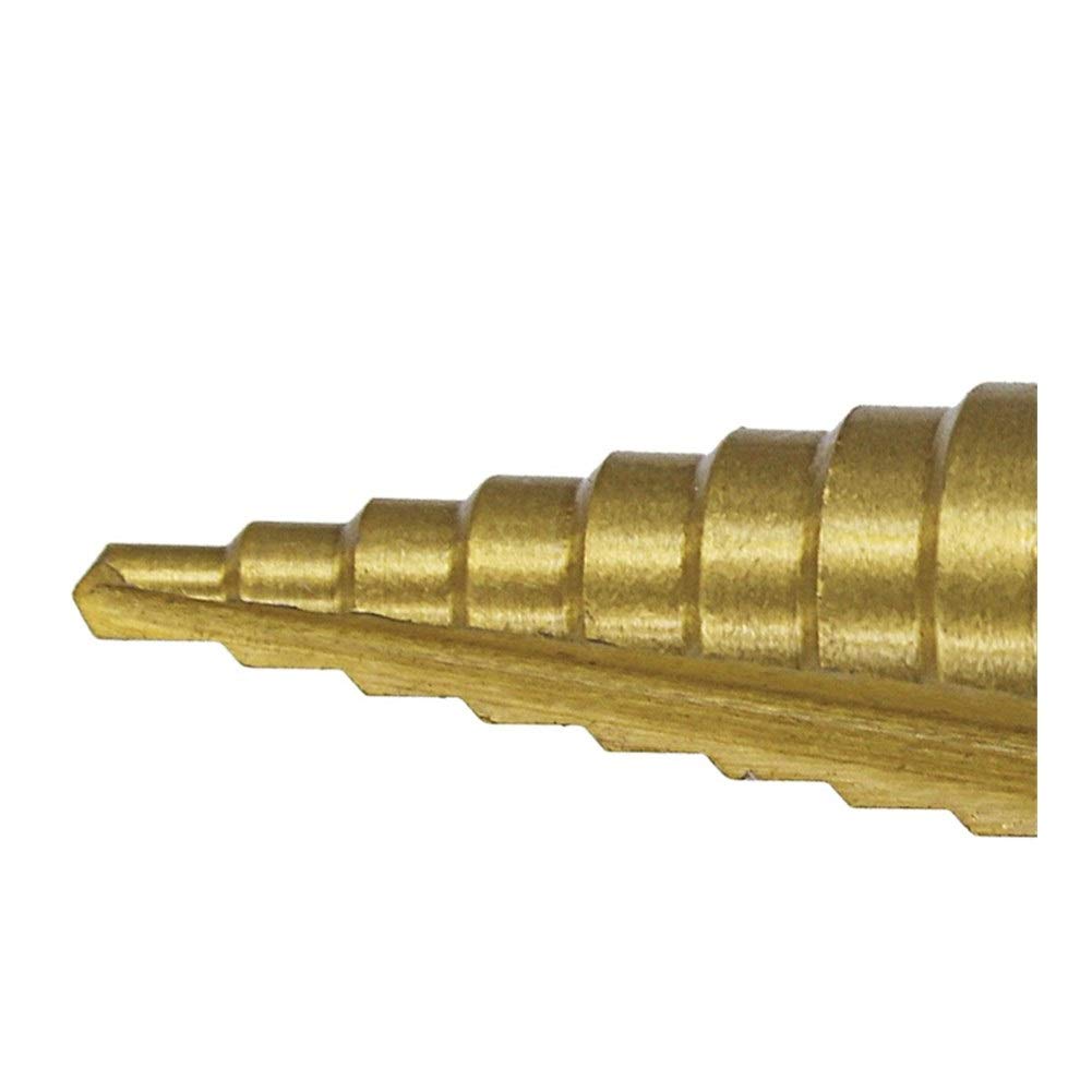 High-Speed Steel (HSS) Step Drill Bit Set - Titanium Coated Hex Shank Cone Drill for Metal, Steel & Wood - 4-20mm Range (1pc Hexagon) - Perfect for DIY Projects, Metalworking & Home Repairs