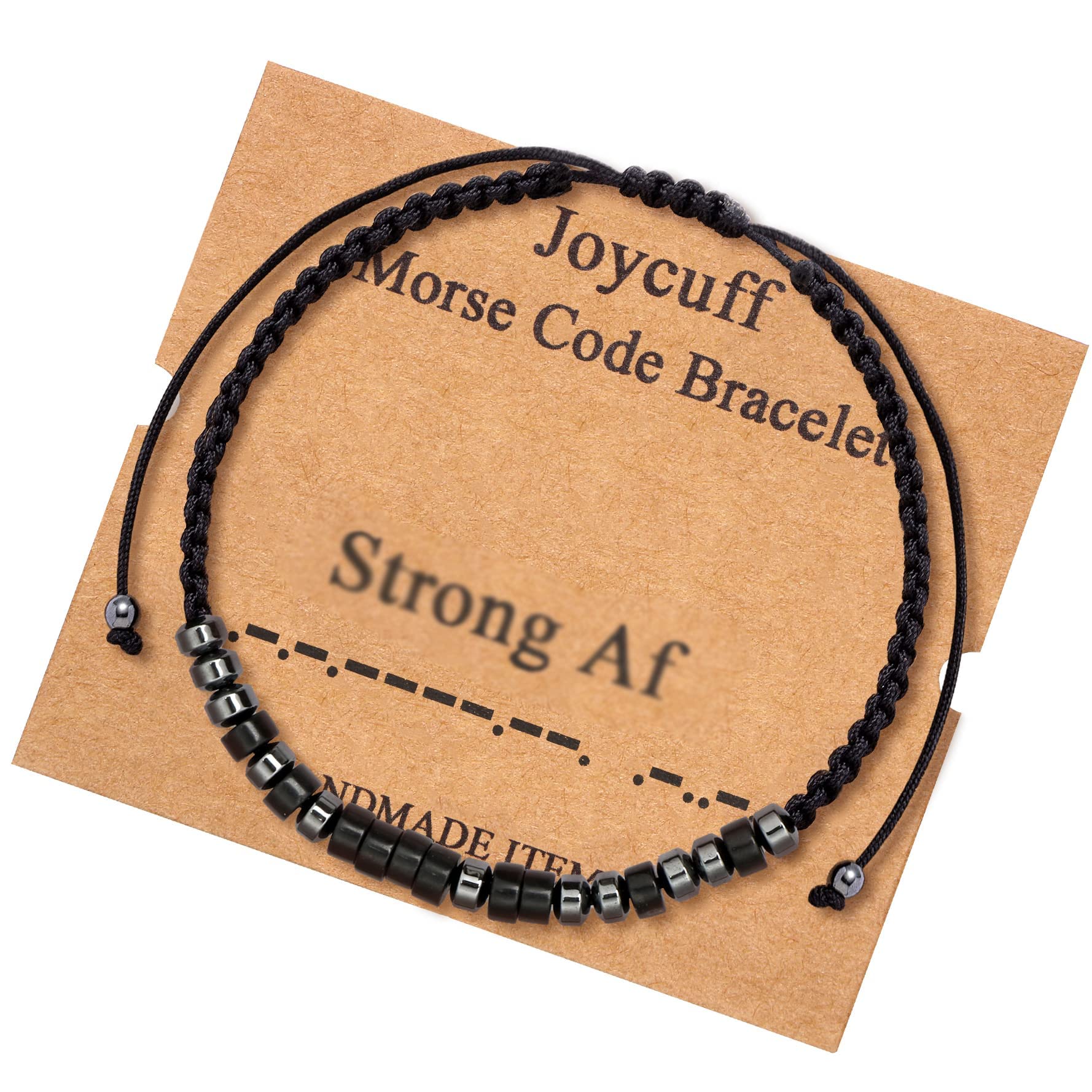 JoycuFF Morse Code Bracelet for Women - Inspirational Secret Message Jewelry, Funny & Thoughtful Gift for Girlfriend, Wife, Daughter (Christmas, Birthday, Anniversary) - Perfect for Date Nights, Special Occasions & Everyday Wear