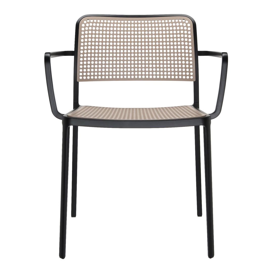 Audrey Arm Chair Set of 2 - Modern Accent Chairs for Living Room, Bedroom & Office - Comfortable Upholstered Lounge Chairs with Wooden Legs