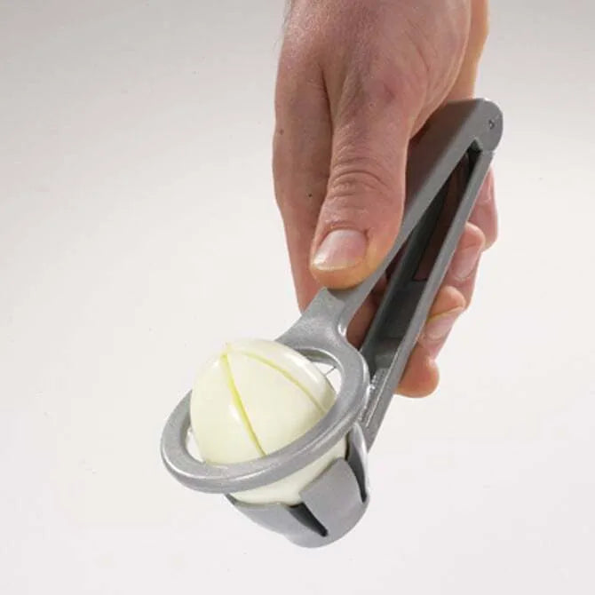 Egg Wedger with Lock - Easy Hard Boiled Egg Slicer for Salads, Snacks & Meal Prep - Perfect for Kitchen, Picnics & Healthy Eating