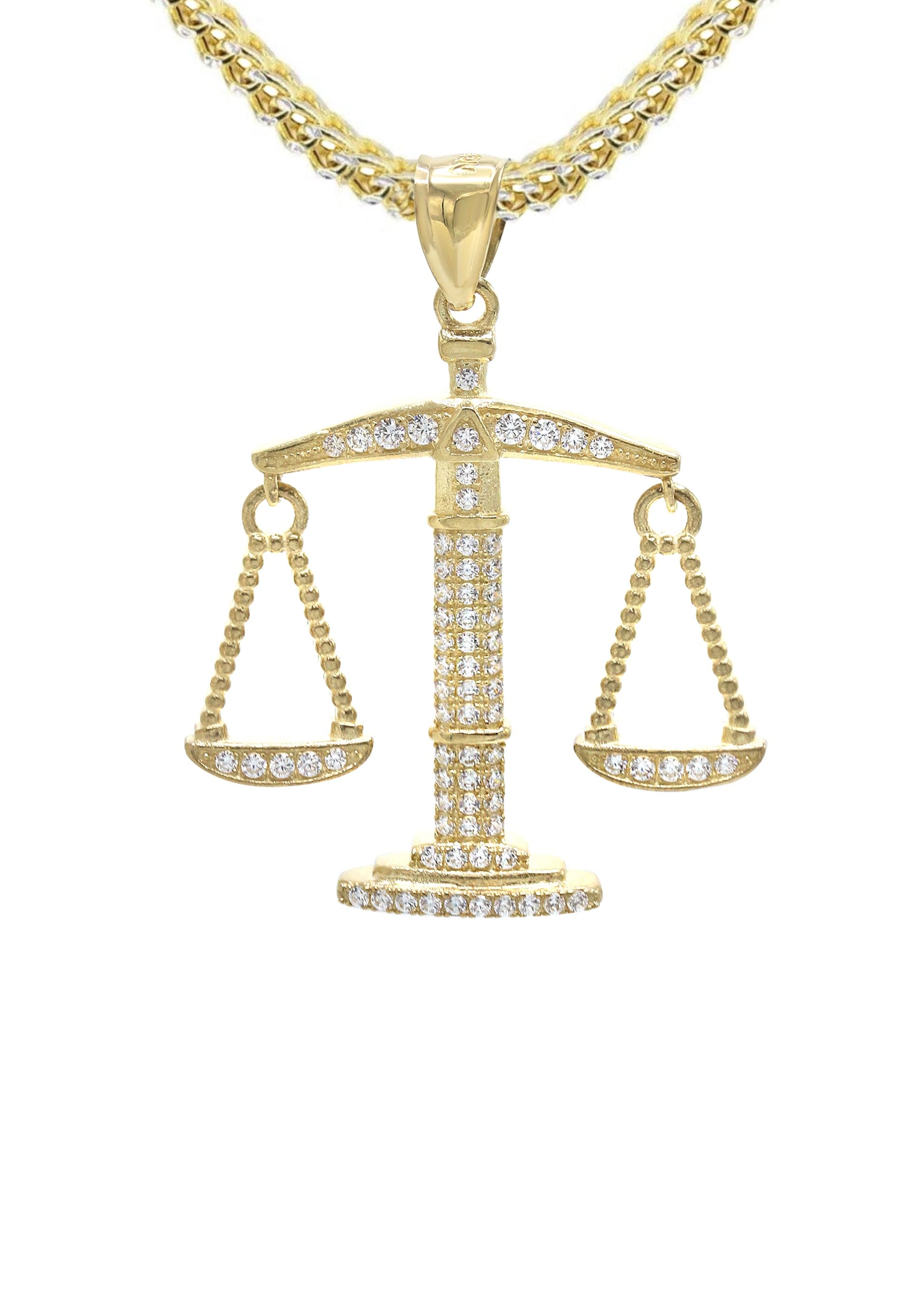10K Yellow Gold Scales of Justice Necklace for Women & Men - 15 Grams Solid Gold Pendant - Perfect for Lawyers, Graduates & Justice Advocates - Ideal for Gifts, Courtroom & Professional Occasions
