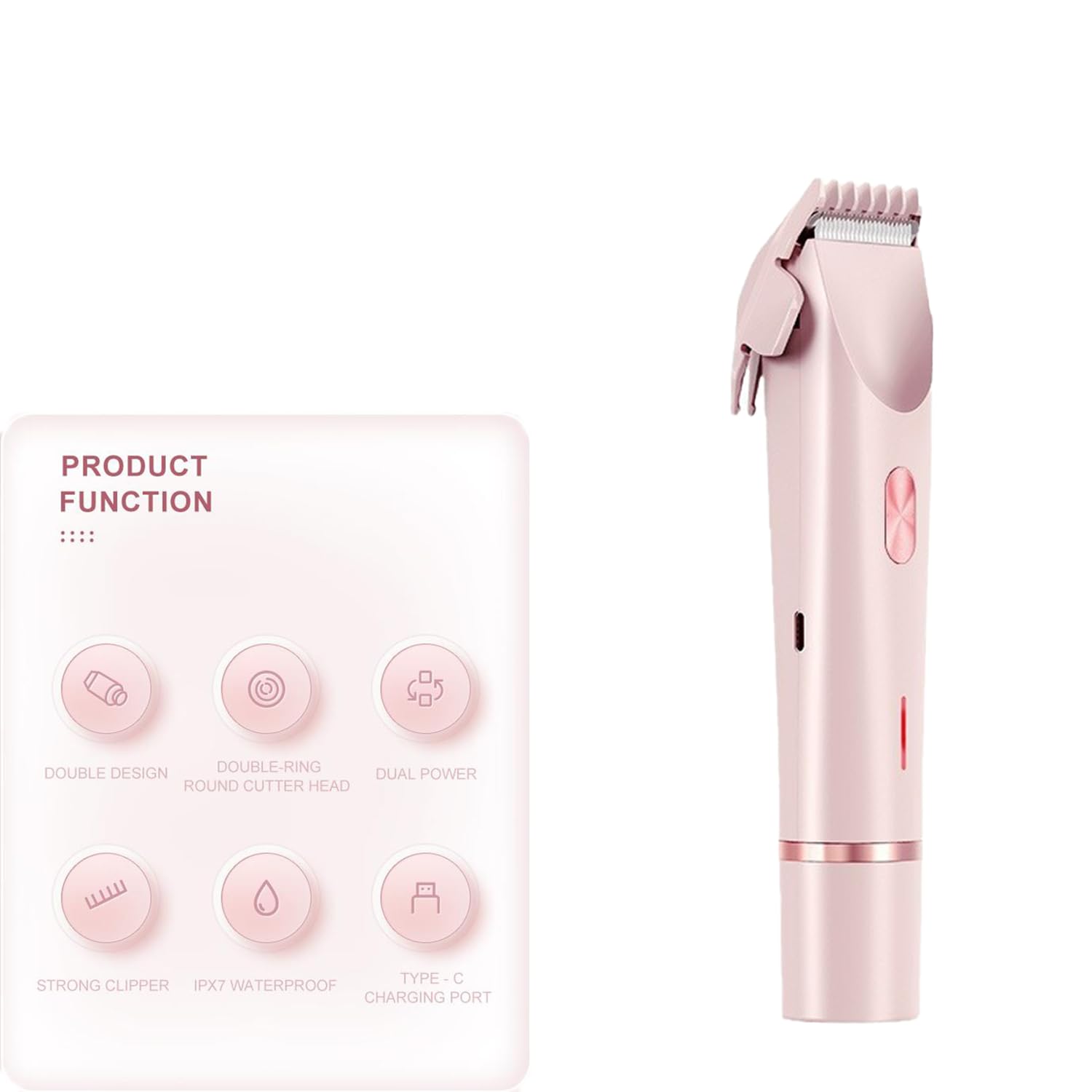 Silky Glow 2-in-1 Electric Body Shaver for Women - Painless Wet & Dry Bikini Trimmer with Dual Heads - Facial, Lip, Chin, Underarm, Legs & Pubic Hair Removal - Purple (Perfect for Travel, Gym & Home Use)