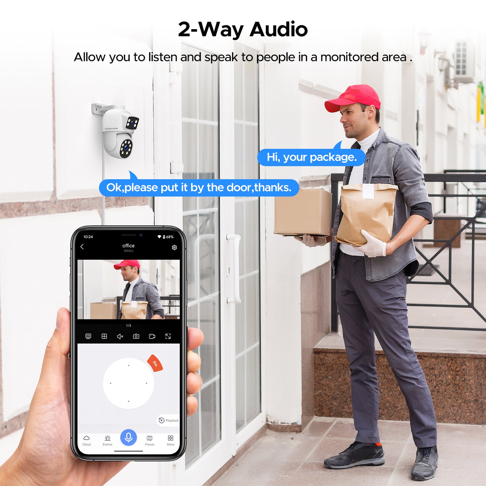 Campark SC52 4MP POE Security Camera System with Night Vision & Motion Detection - No Monthly Fee - Indoor/Outdoor Home & Business Surveillance