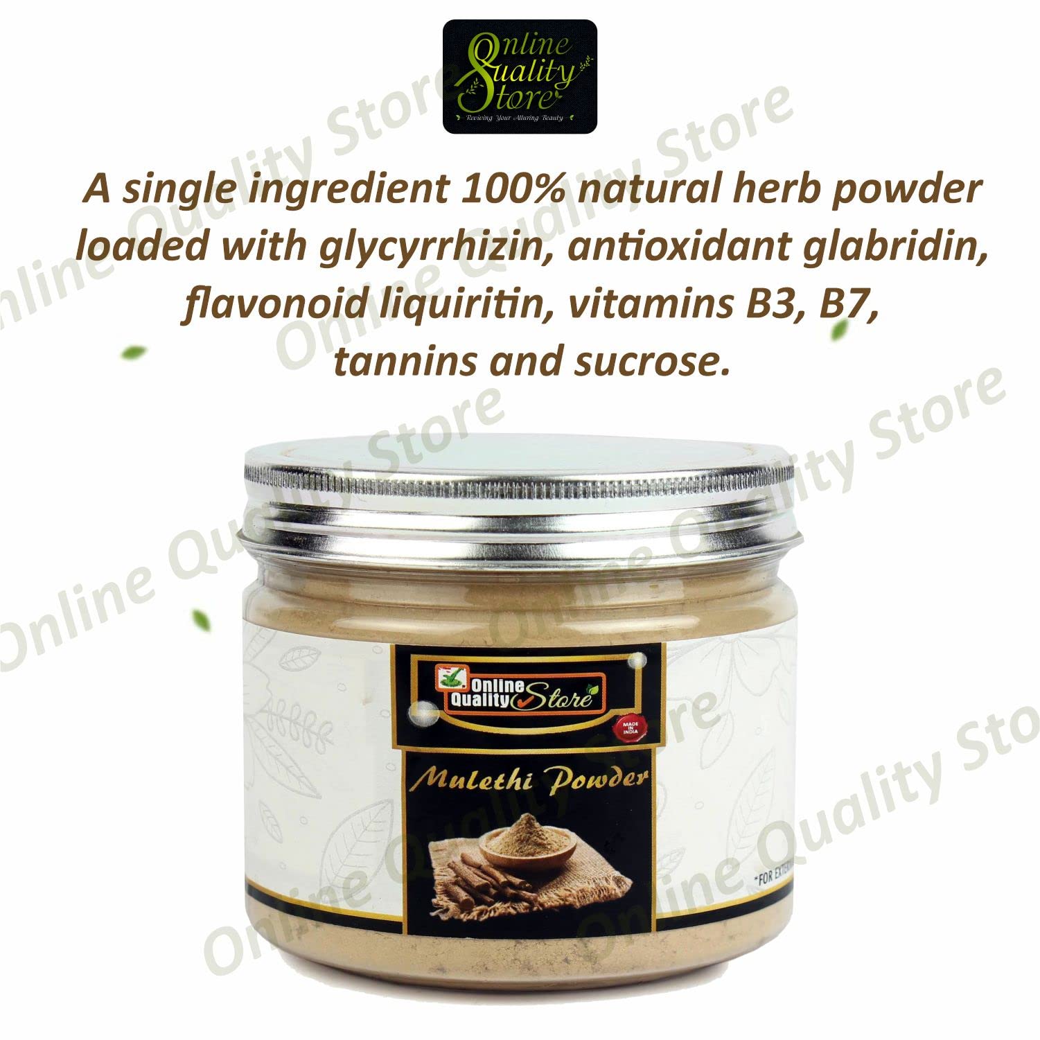 Organic Mulethi Powder (Licorice Root) - 150g | Yashimadhu | Glycyrrhiza Glabra | Natural Hair & Skin Care Remedy | Perfect for DIY Face Masks, Herbal Tea & Ayurvedic Treatments