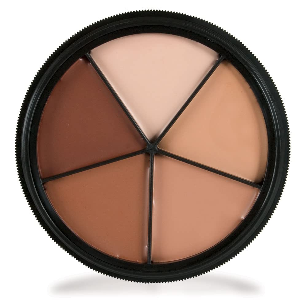 Mehron Makeup Tattoo Cover ProColoRing - 5 Color Wheel Professional Concealer Palette | USA Made | Waterproof Tattoo Cover Up Makeup for Face & Body | Perfect for Special Effects, Cosplay & Everyday Coverage