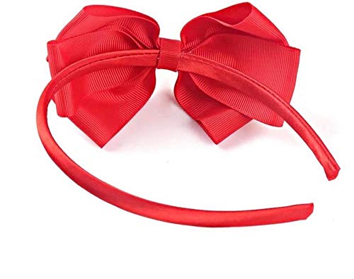 Red Christmas Headband for Girls - Festive Holiday Bow Hair Accessory - Xmas Party, School Play, Family Photos & Holiday Events