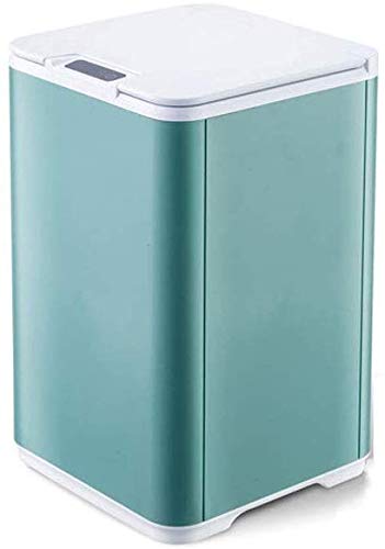 BYCDD Smart Induction Trash Can - Automatic Motion Sensor Garbage Bin with Silent Closure & Waterproof Design for Kitchen, Bathroom, Living Room (Green) | Eco-Friendly Touchless Waste Bin for Modern Homes