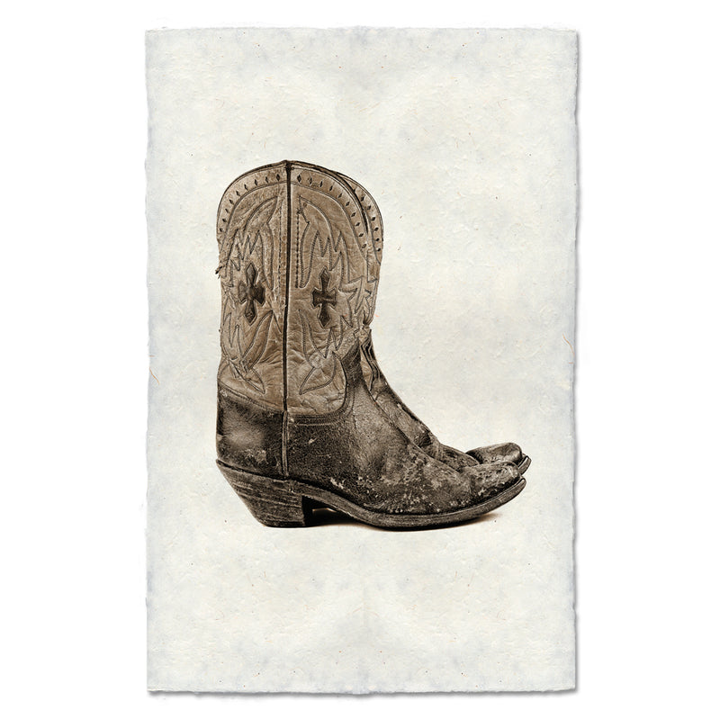 Boots #2 Art Print - Vintage Western Decor, Canvas Wall Art for Living Room, Bedroom & Office - Perfect Cowboy & Ranch Themed Home Decor