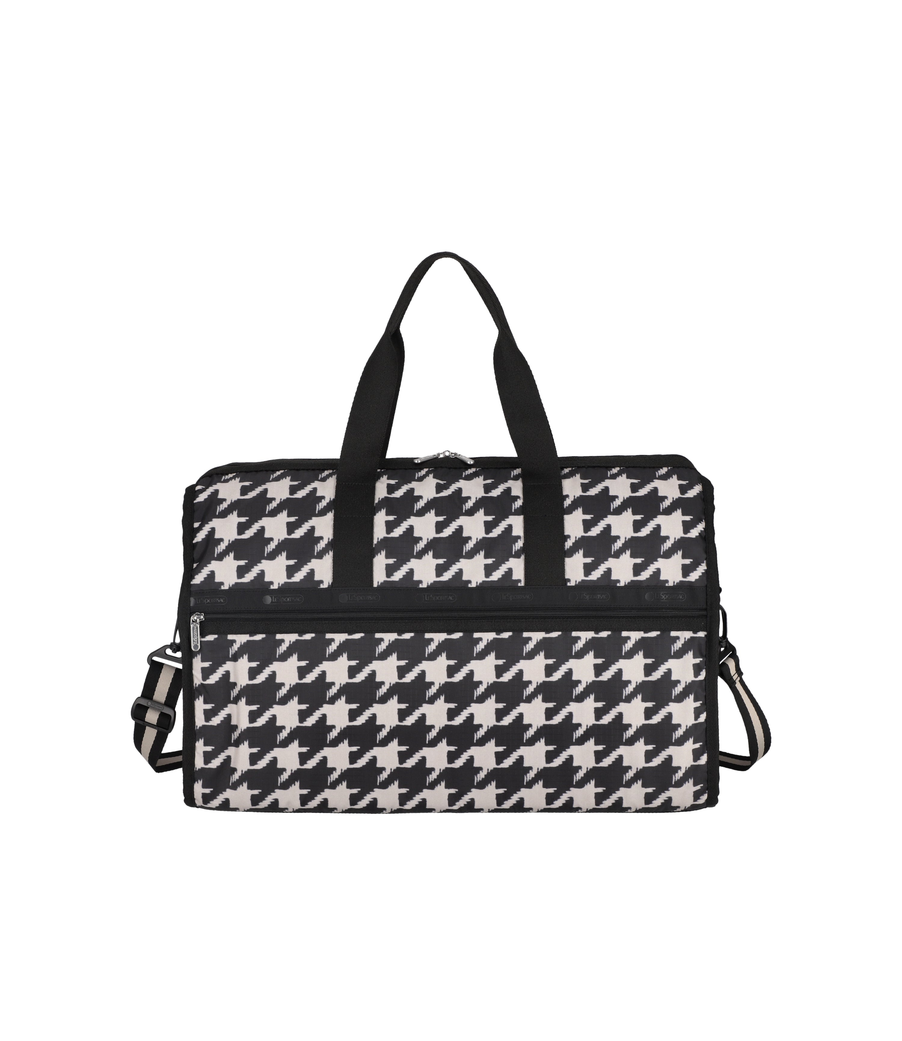 Black/Beige Houndstooth print