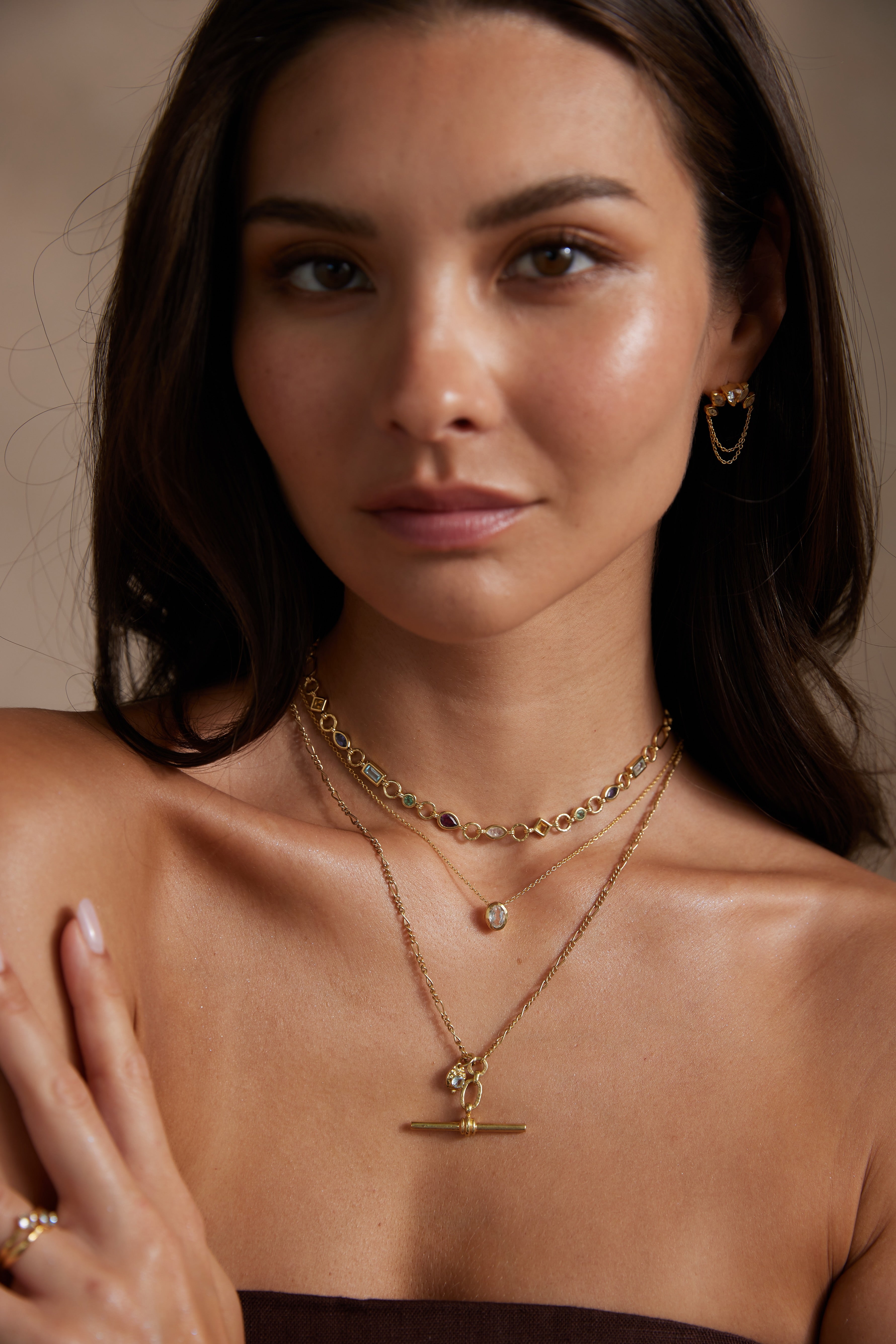 April Topaz Gold Oval Birthstone Necklace for Women - Elegant Dainty Pendant Jewelry Gift for Birthday, Anniversary & Special Occasions