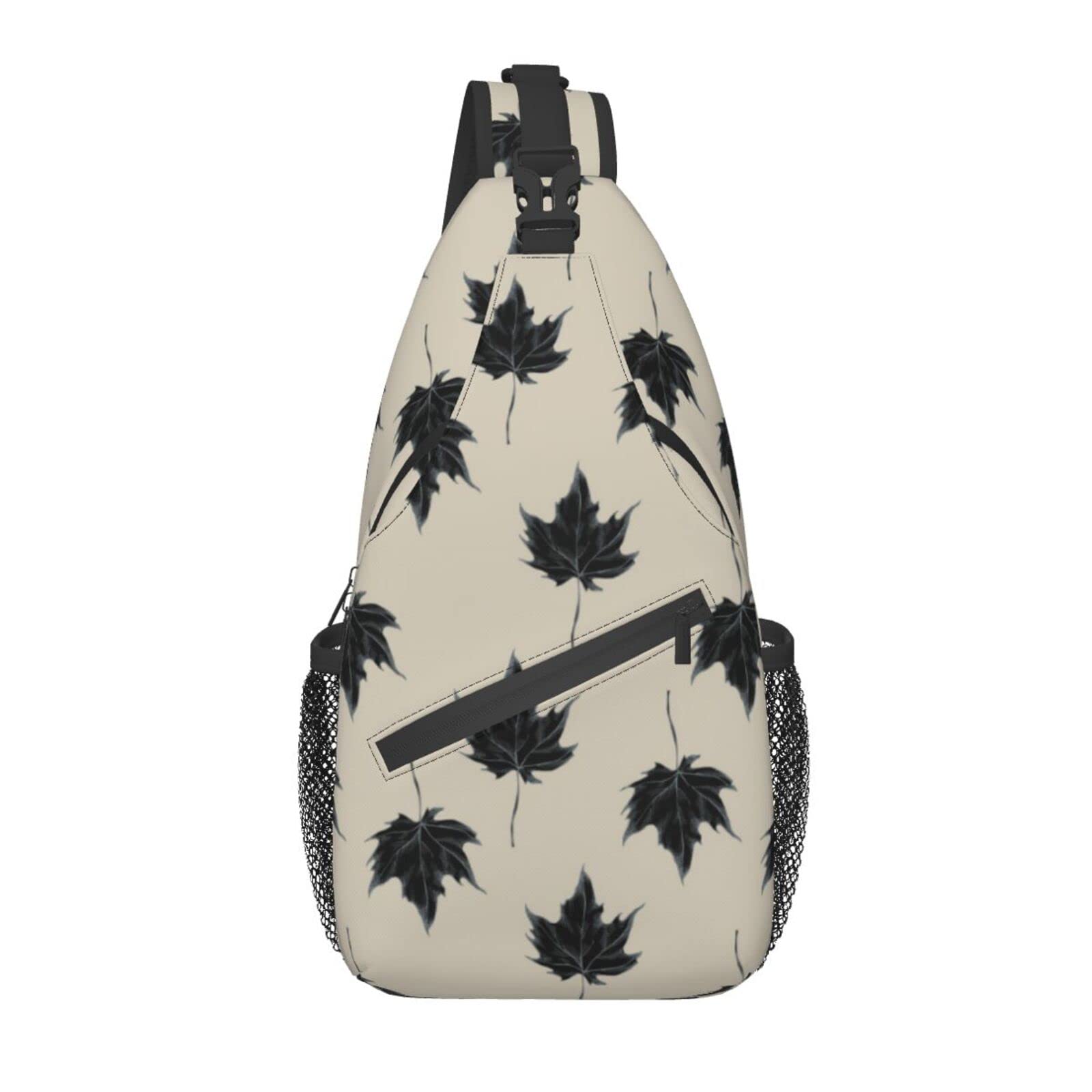 Maple Leaf Crossbody Sling Bag for Travel & Hiking - Unisex Shoulder Pack