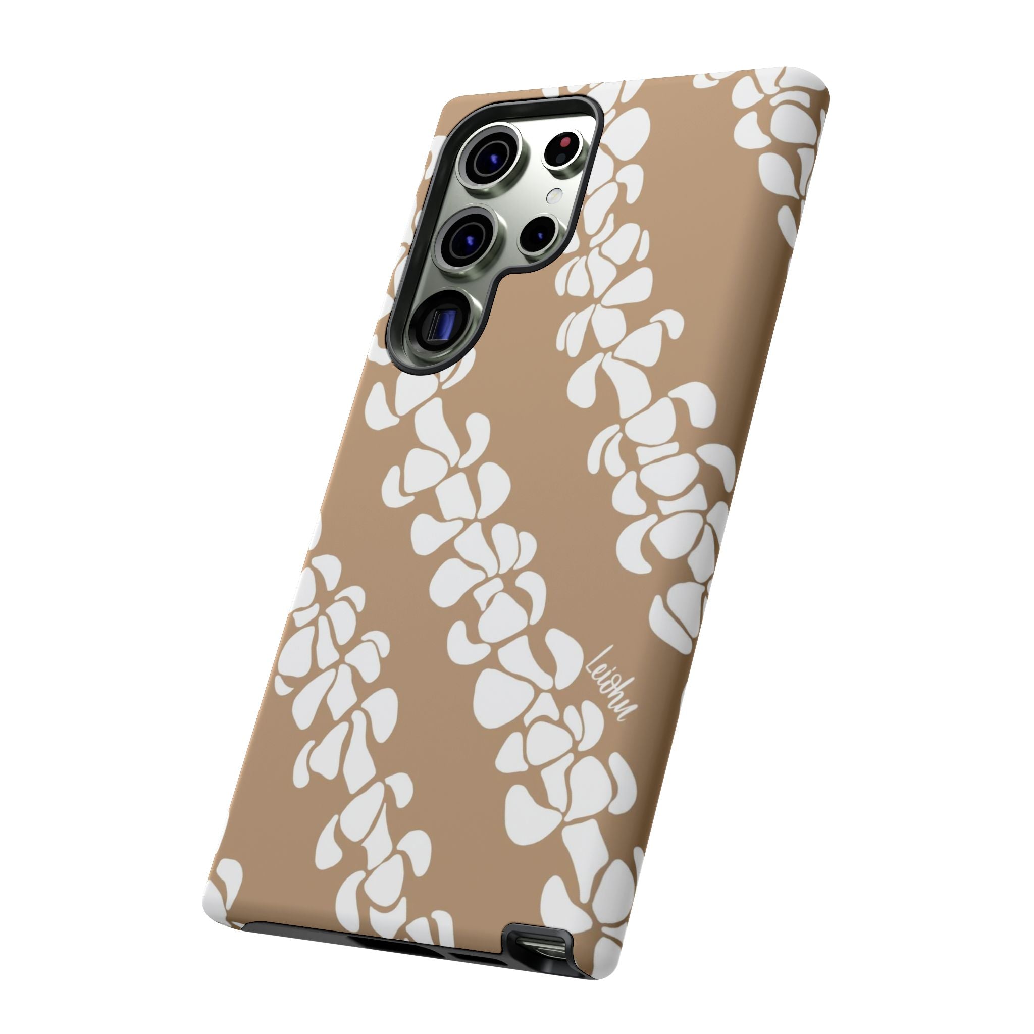 Premium Puakenikeni Tan Leather Case for Samsung Galaxy - Durable Protection with Stylish Design for Everyday Use