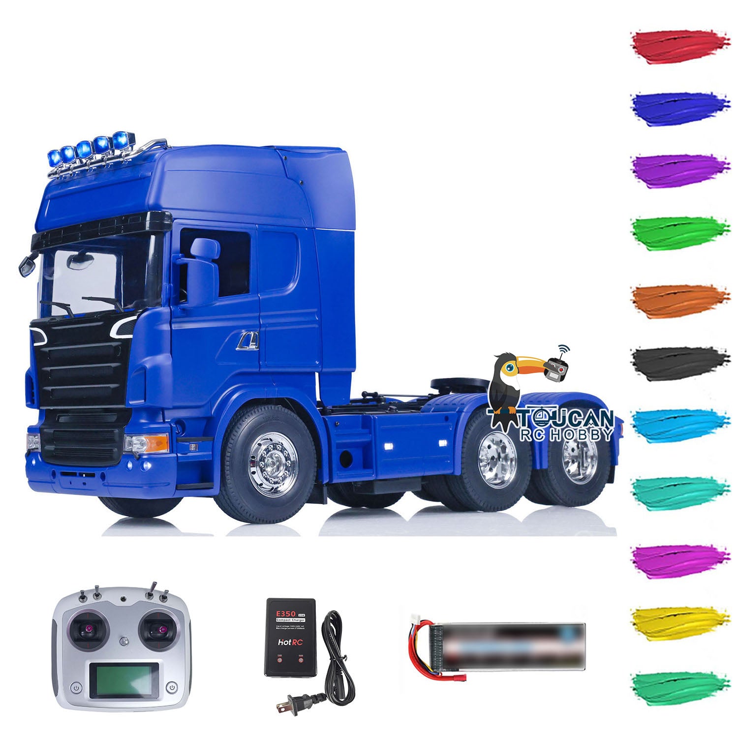 1/14 Scale 6X4 RC Tractor Truck - Painted & Assembled Remote Control Electric Toy Car with Sound & Light (Optional) - Hobby Model for Kids & Adults - Perfect for Off-Road Play, Collection & Gift Giving