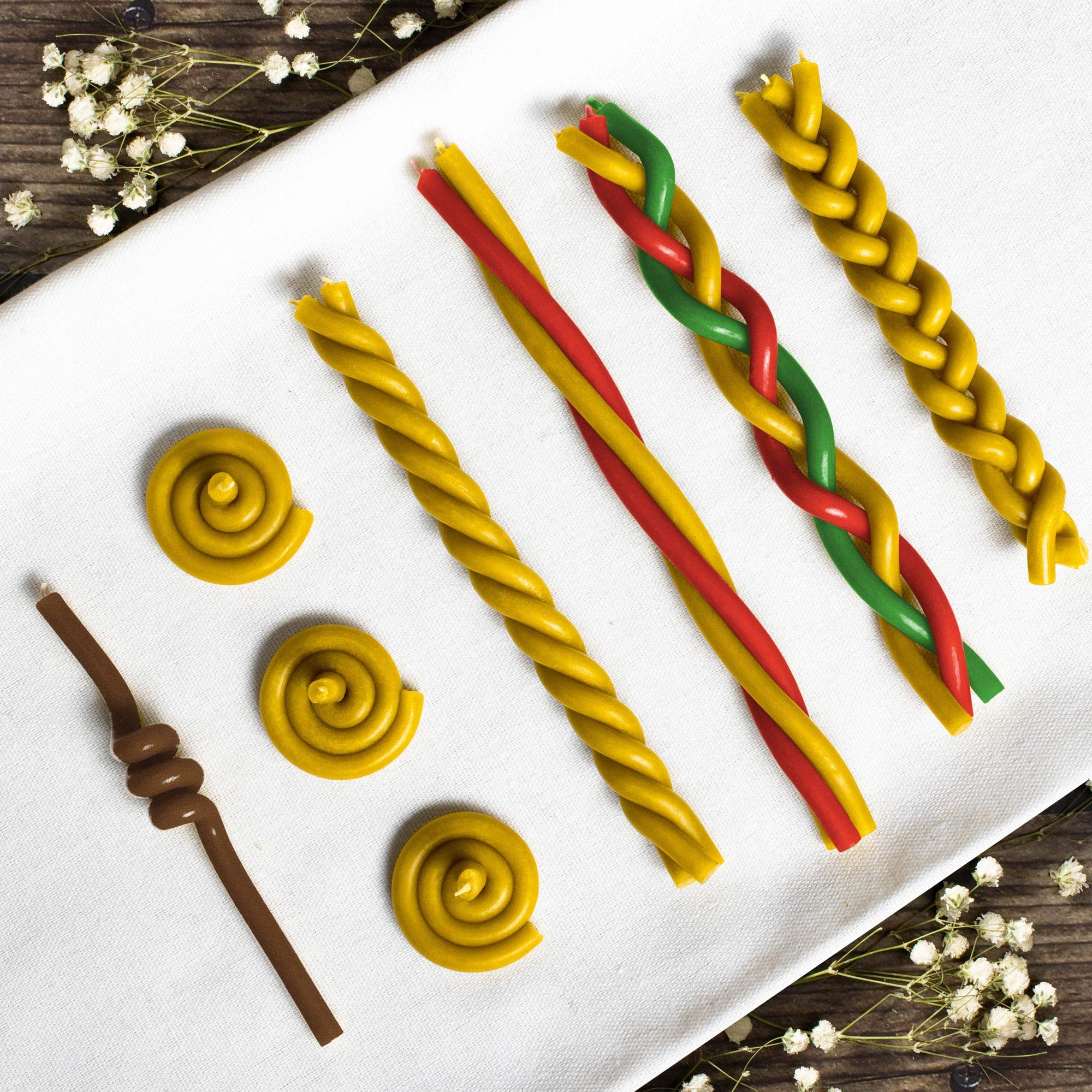Premium Beeswax Ritual Candles - Pack of 50 | 6.3 Inch Length, 0.2 Inch Diameter | 30 Minute Burn Time | Drip-Free & Smoke-Free Thin Taper Candles for Church, Meditation & Home Decor
