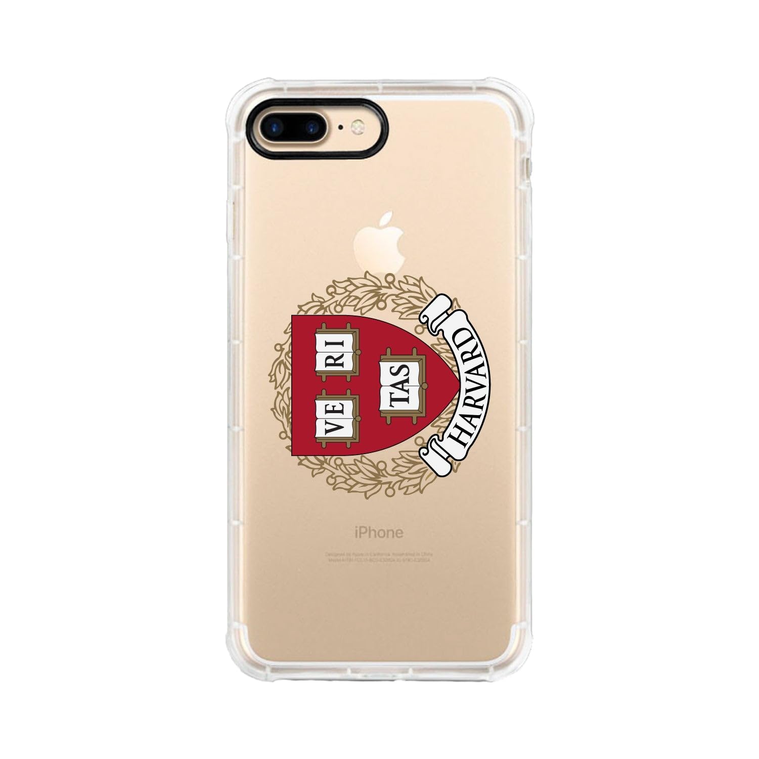OTM Essentials Rugged Phone Case for iPhone 13 Pro Max - Shockproof Protective Cover with Reinforced Edges | Classic White Design | Harvard University Collection | Perfect for Outdoor Activities, Travel & Daily Use