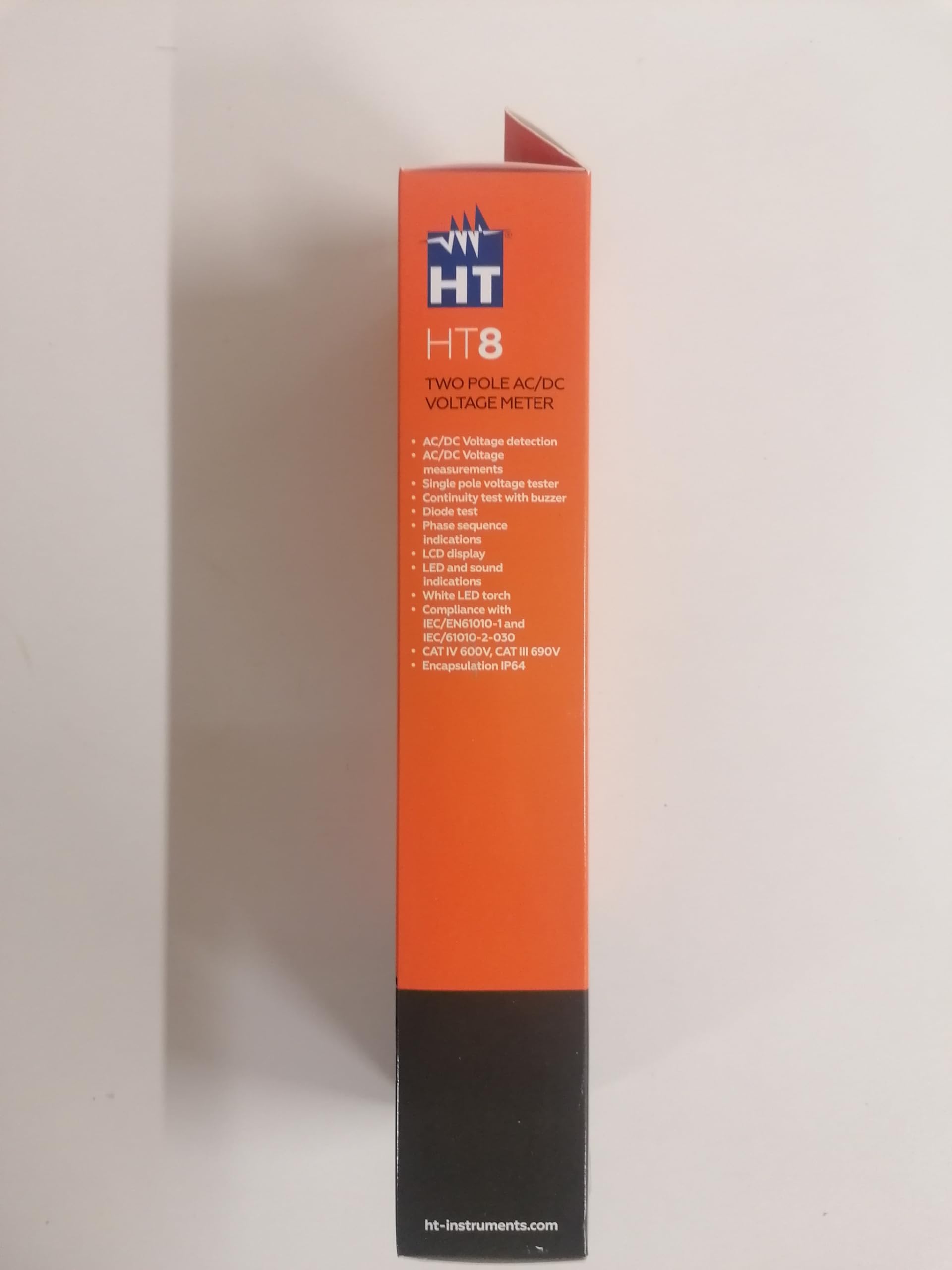 HT Instruments HT8 2-Pole Multifunction Electrical Tester with LED/LCD Display - Perfect for Electricians, HVAC Technicians & Home Electrical Safety Testing