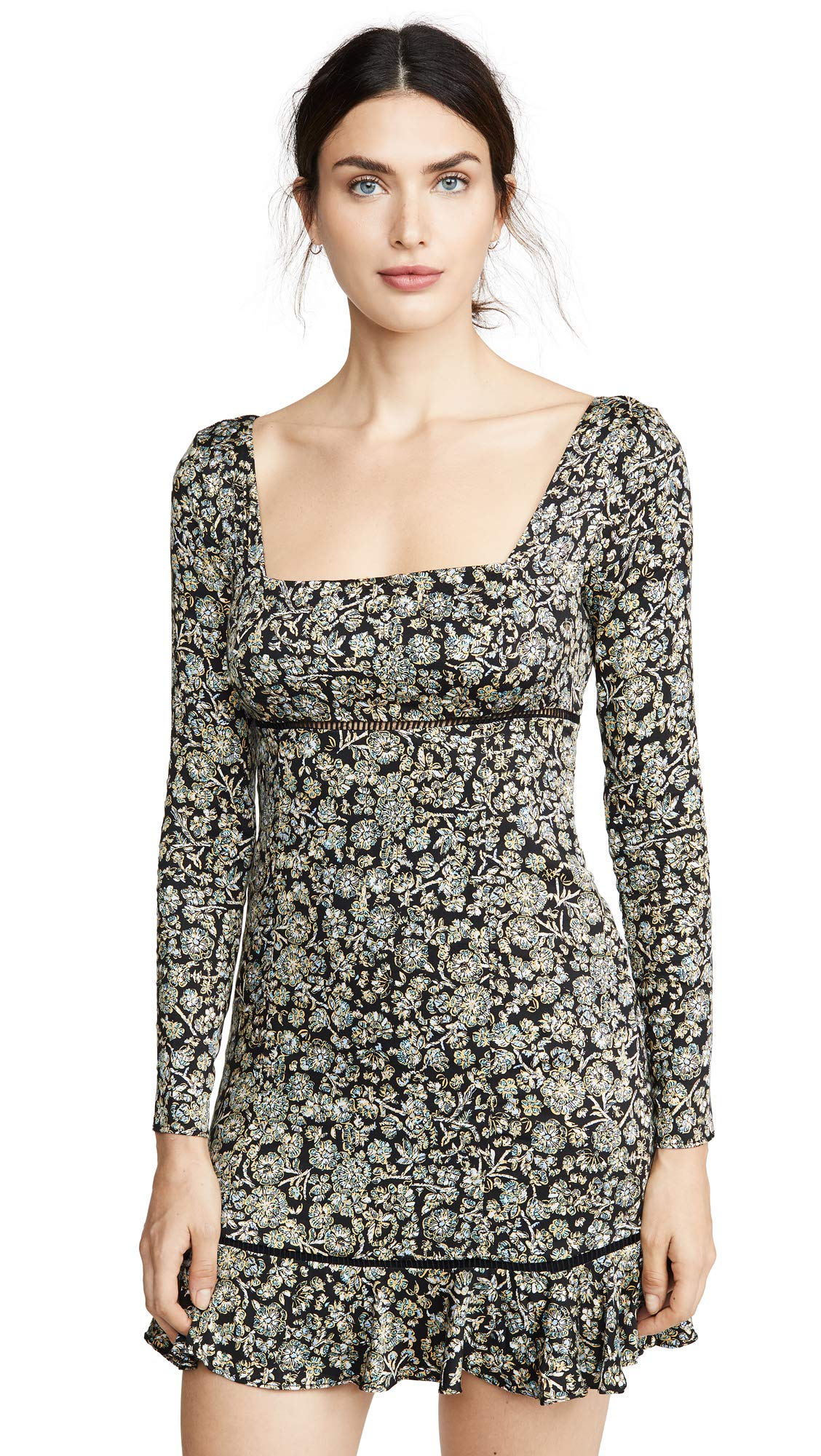 Free People Boheme Mini Dress - Black Size 8 | Boho Chic Summer Dress for Women | Perfect for Beach Vacations, Music Festivals & Date Nights