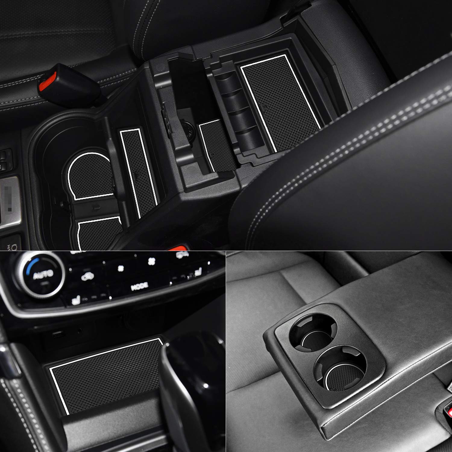 Premium Anti-Dust Mats for Subaru Forester 2019-2024 | Custom Interior Accessories Set (17pcs) | Cup Holder Liners, Center Console & Door Pads | Glow in Dark & White | Perfect for Road Trips & Daily Commute