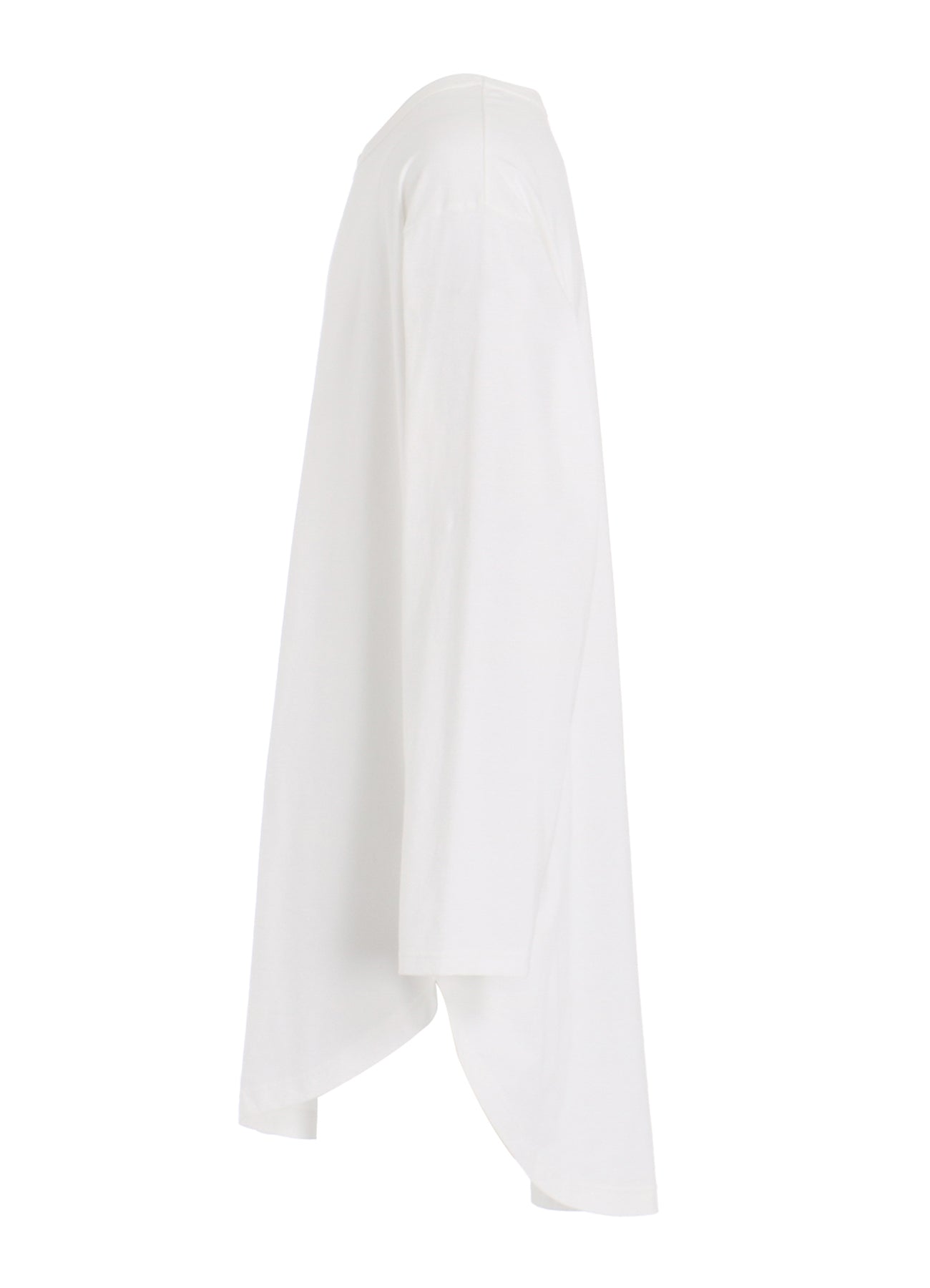 Soft Cotton Jersey Round Hem Jumbo T-Shirt with Long Sleeves - Comfortable Oversized Fit for Casual Wear, Lounge & Everyday Outfits