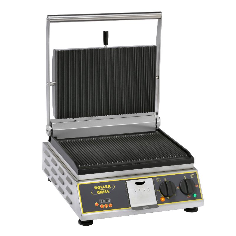 Equipex Panini Press Grill - Premium 1750W Electric Sandwich Maker with Grooved Top & Bottom Plates for Perfect Paninis, Burgers & More - Ideal for Home, Restaurants & Cafes