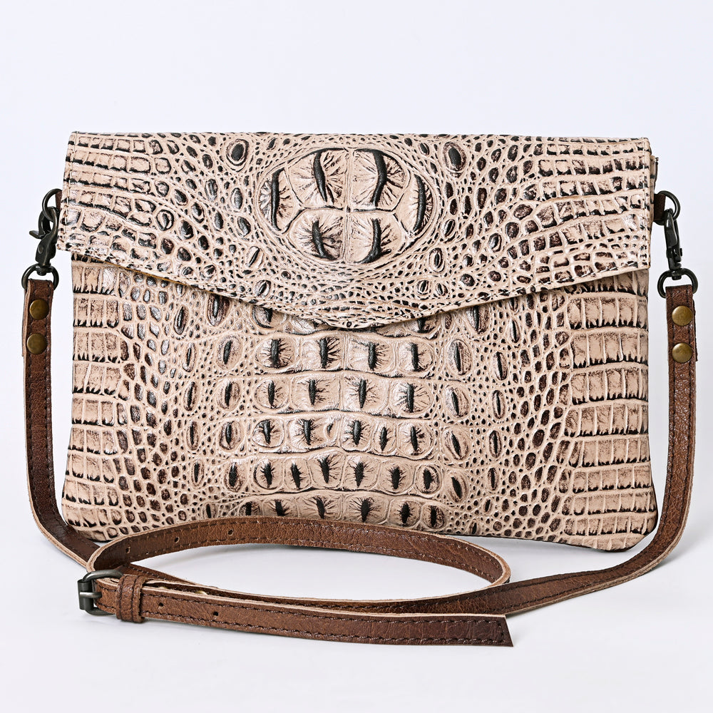 American Darling Crocodile Embossed Genuine Leather Women's Handbag - Western Style Purse for Women, Perfect for Work, Travel and Everyday Use