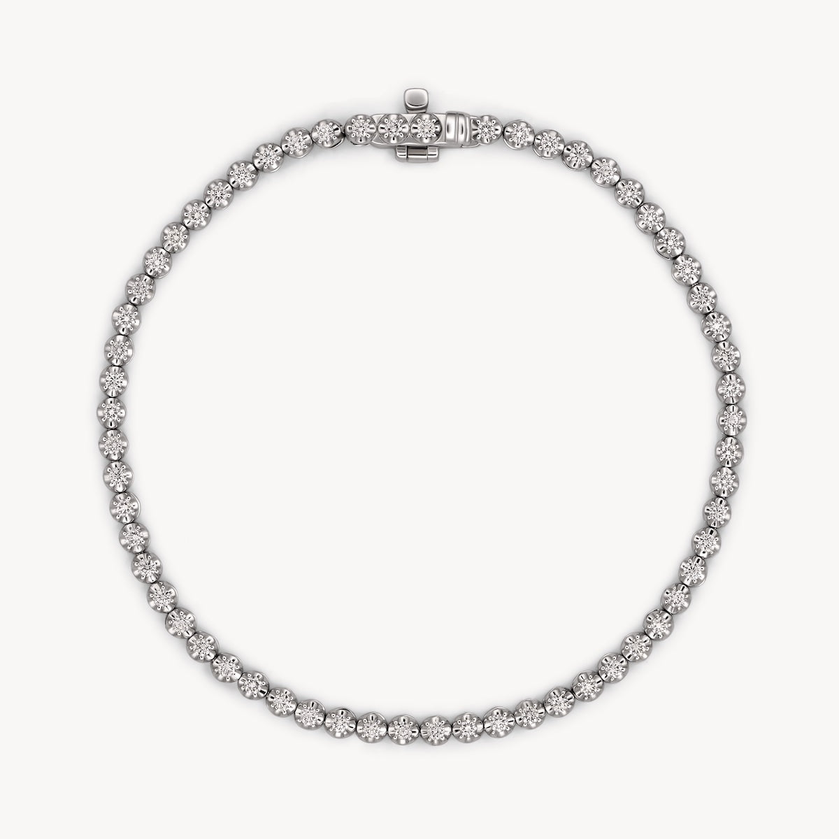 14K Gold Buttercup Tennis Bracelet for Women - Elegant Diamond-Cut Chain Link Bracelet - Perfect for Weddings, Parties & Everyday Wear