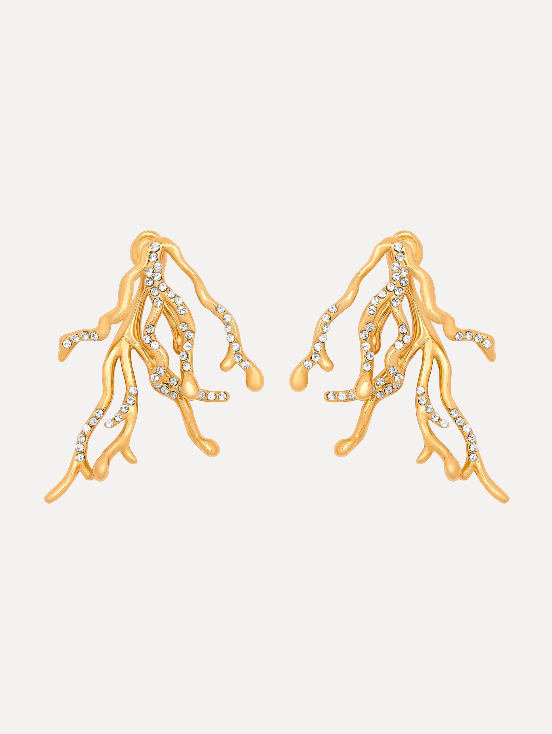 Elegant Coral & Gold Drop Earrings for Women – Handmade Dangle Earrings for Parties, Weddings & Special Occasions