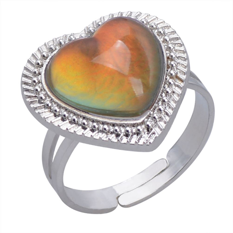 LBVG Vintage Dark Magic Heart Mood Ring - Color Changing Jewelry for Women & Men - Perfect for Gifts, Parties, and Spiritual Healing