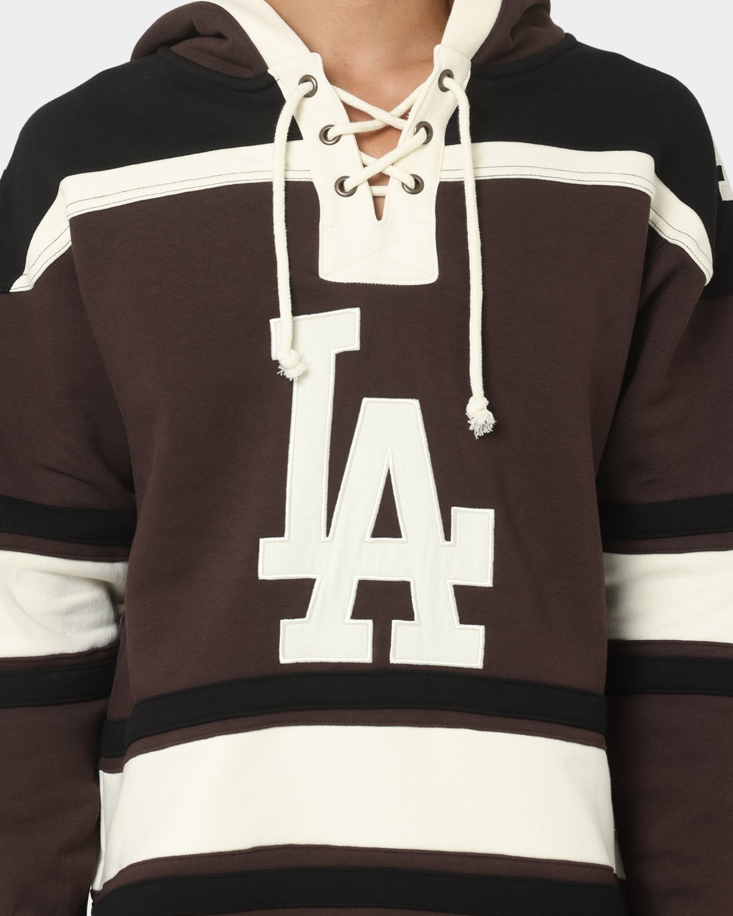 47 Brand Los Angeles Dodgers Superior Lacer Hoodie Brown - Cozy Baseball Fan Apparel for Game Day & Casual Wear