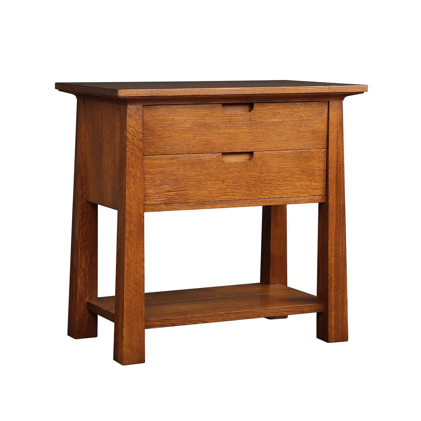 Modern Park Slope Open Nightstand - Stylish Bedside Table with Storage Shelf for Bedroom, Living Room, or Office - Perfect for Books, Lamps, and Essentials