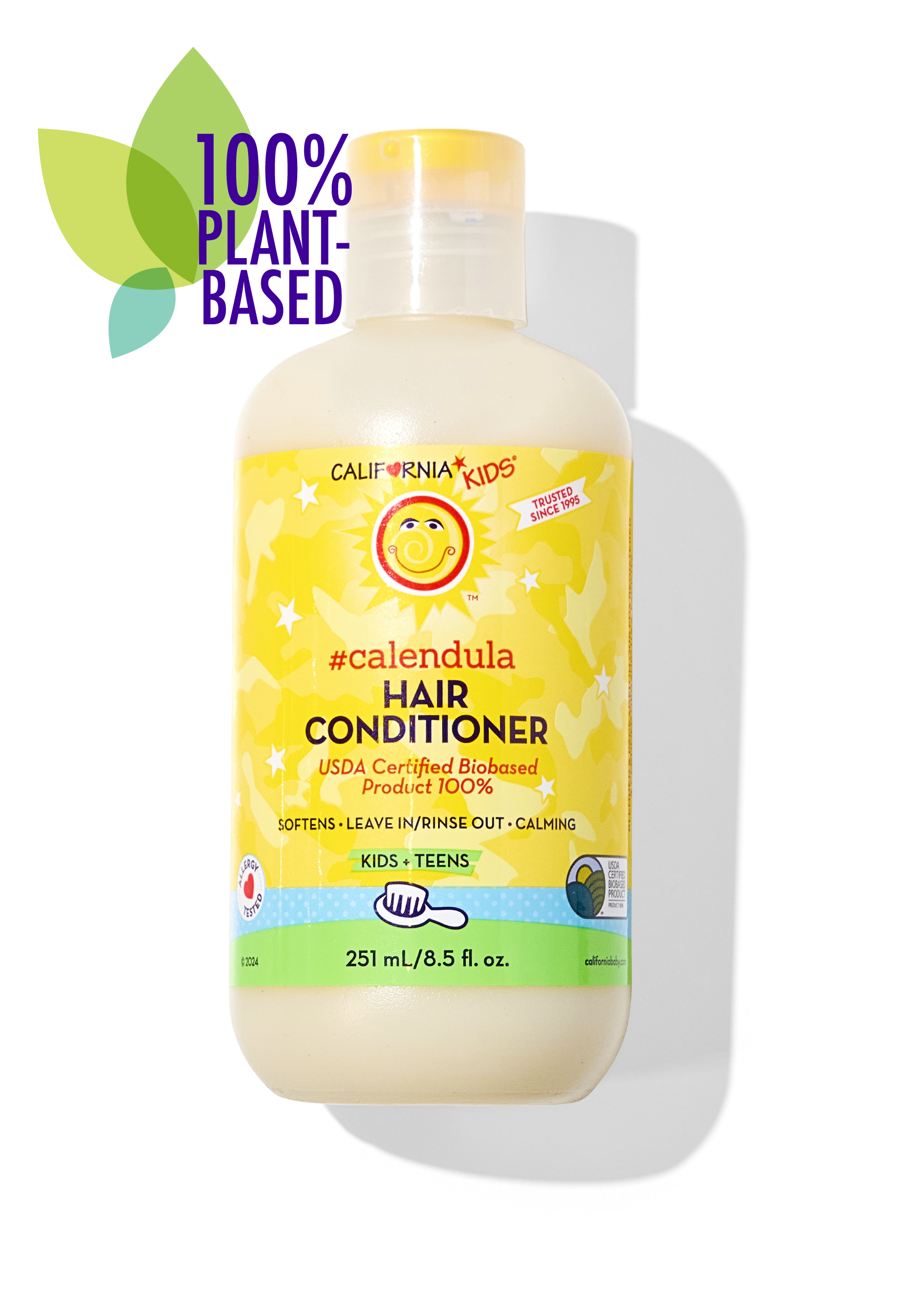 California Kids® #Calendula™ Hair Conditioner for Kids - Organic & Gentle Detangling Formula - Perfect for Daily Use & Sensitive Scalps