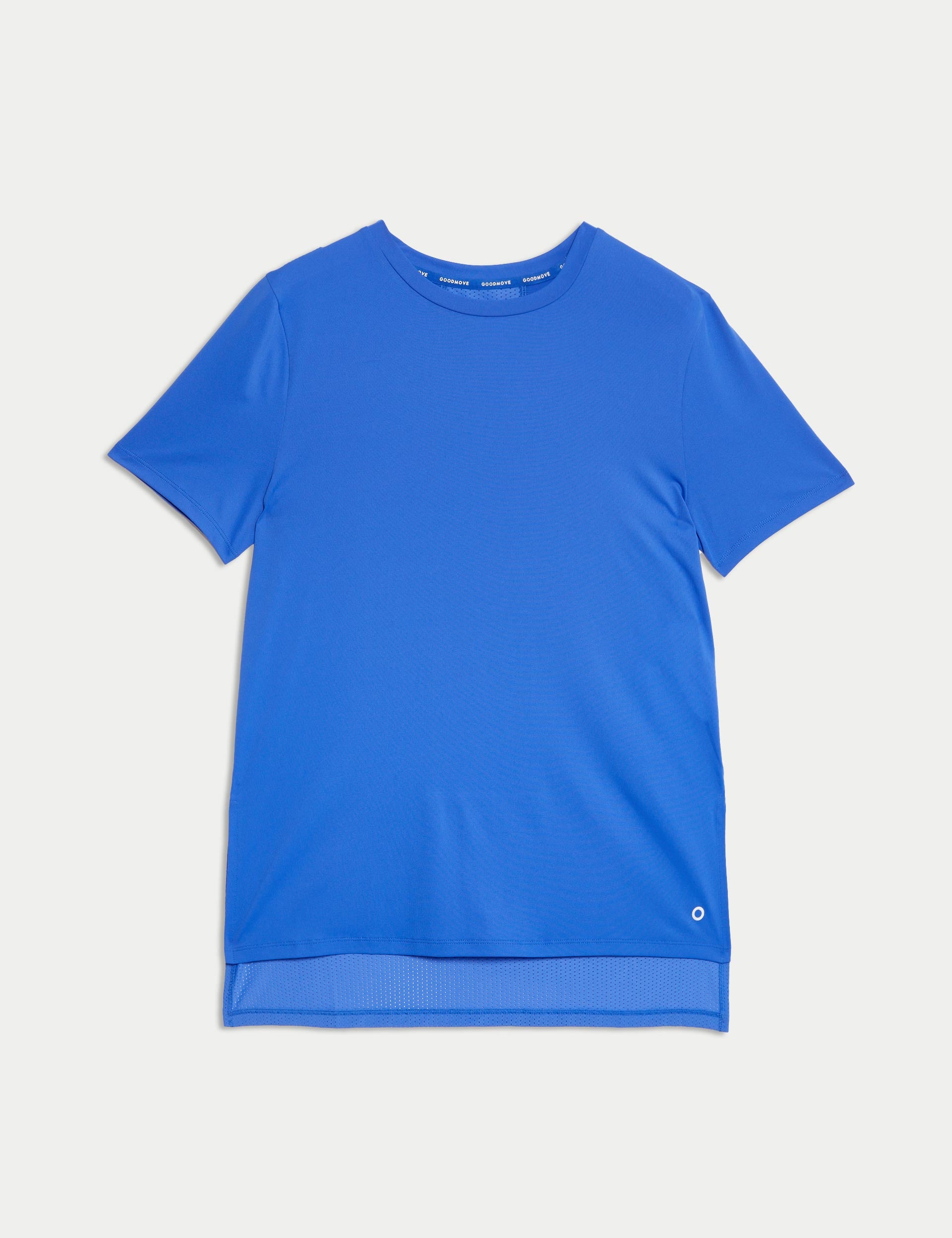 Women's Scoop Neck Mesh Back T-Shirt - Breathable Cobalt Blue Casual Tee for Summer, Gym, and Everyday Wear