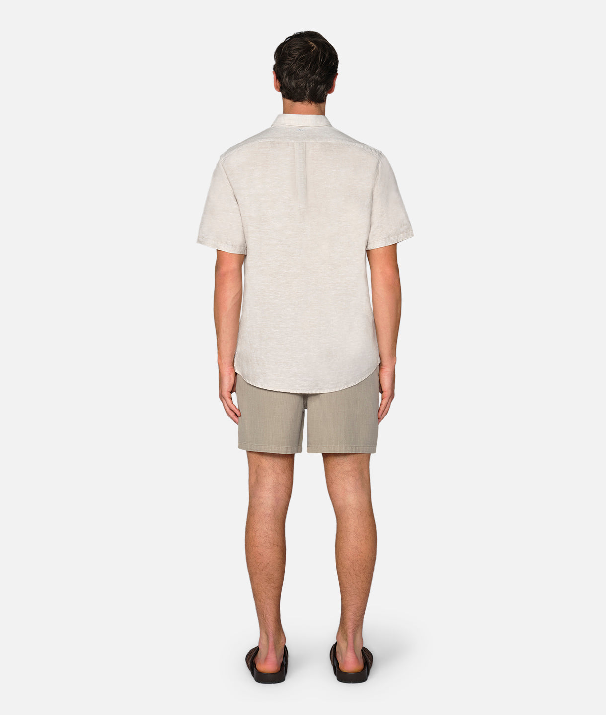 The Tennyson Linen Blend Short Sleeve Shirt for Men - Breathable & Stylish Casual Wear for Summer, Beach, and Office Outfits - Kalamata Color
